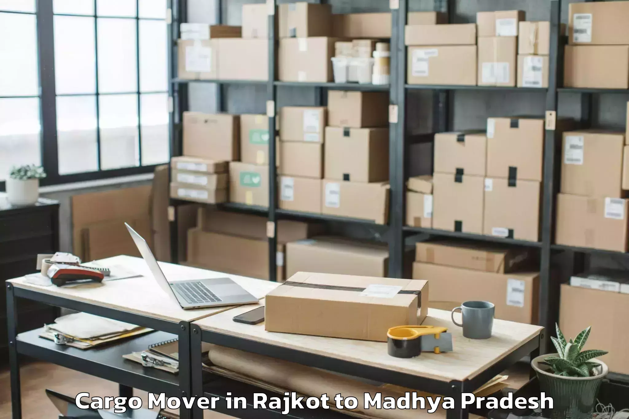 Easy Rajkot to Saugor Cargo Mover Booking